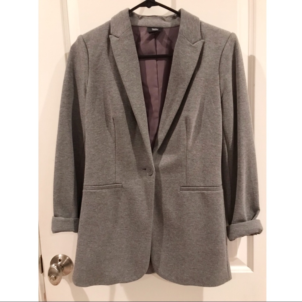 Mossimo Supply Co. Heather Gray Jersey Blazer